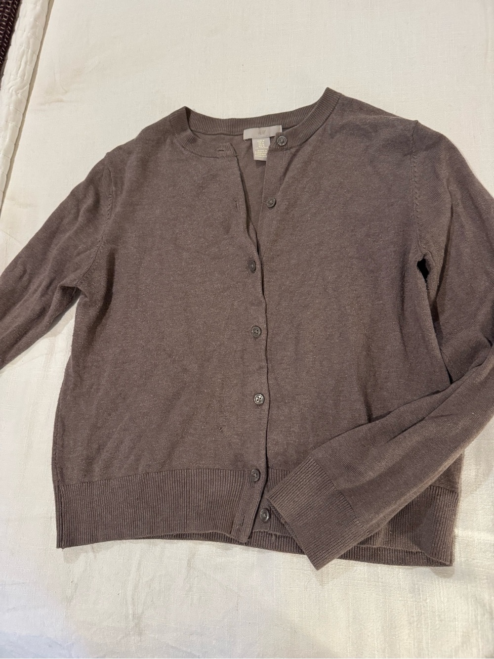 H&M Women's Button-Up Cardigan - Taupe Brown